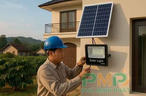 Lắp đặt đèn năng lượng mặt trời xã Di Linh Lâm Đồng