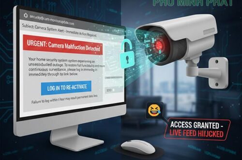 Camera bị hack qua email