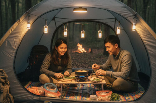 Đèn năng lượng mặt trời dùng đi picnic