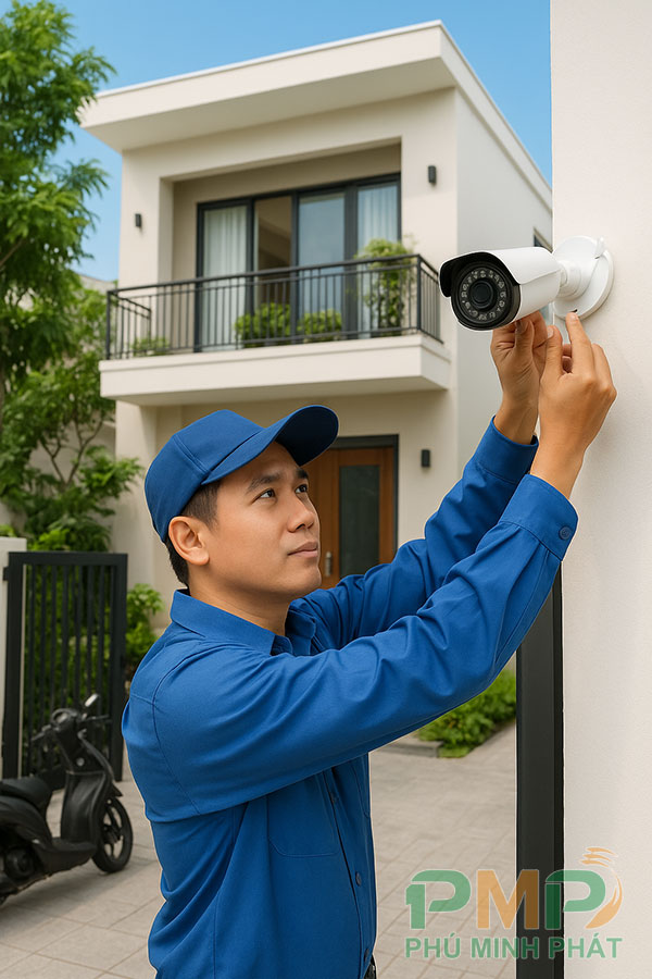 Lắp đặt camera cho nhà phố 2 tầng ở Đức Trọng Lắp đặt camera cho nhà phố 2 tầng ở Đức Trọng