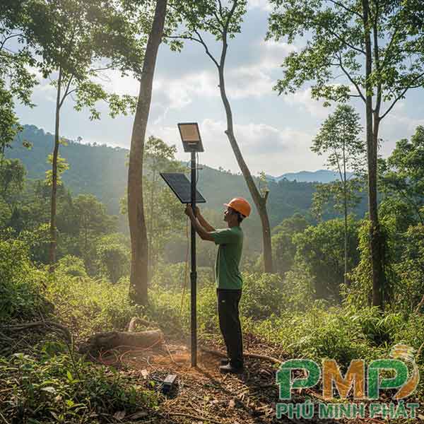 Lắp đặt đèn năng lượng mặt trời cho khu vực rừng núi Lắp đặt đèn năng lượng mặt trời cho khu vực rừng núi