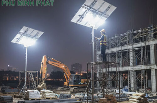 Lắp đèn năng lượng mặt trời cho công trình xây dựng
