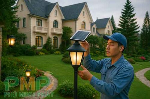 Lắp đèn năng lượng mặt trời cho resort Đà Lạt