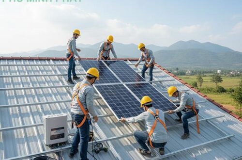 Quy trình thi công điện năng lượng mặt trời mái nhà