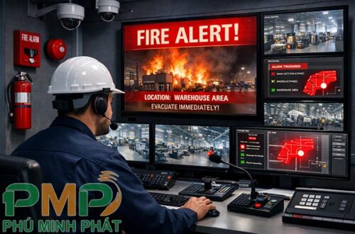 Camera giám sát hệ thống chữa cháy nhà xưởng