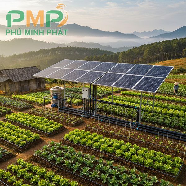 Điện năng lượng mặt trời tưới rau tại Đức Trọng Điện năng lượng mặt trời tưới rau tại Đức Trọng